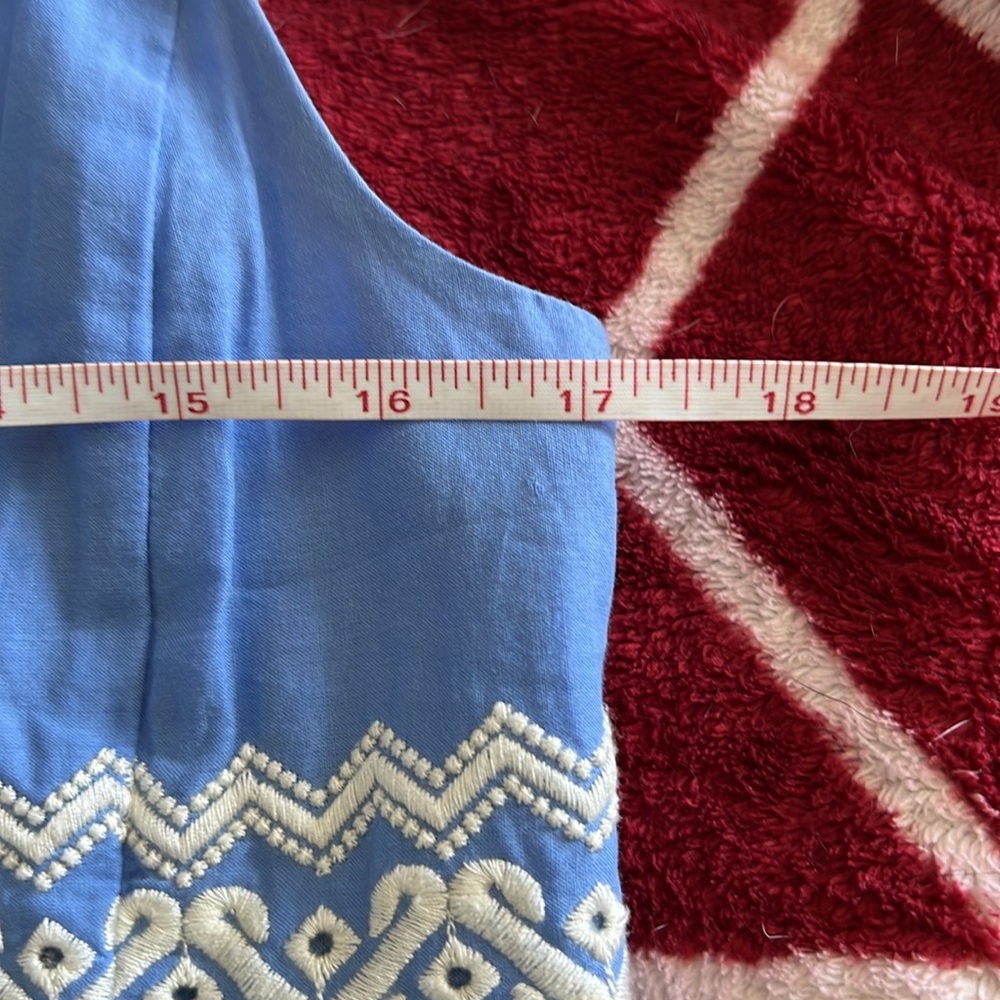 NWOT Tory Burch Blue and White Lace Top - Size 6 - Picture 11 of 12